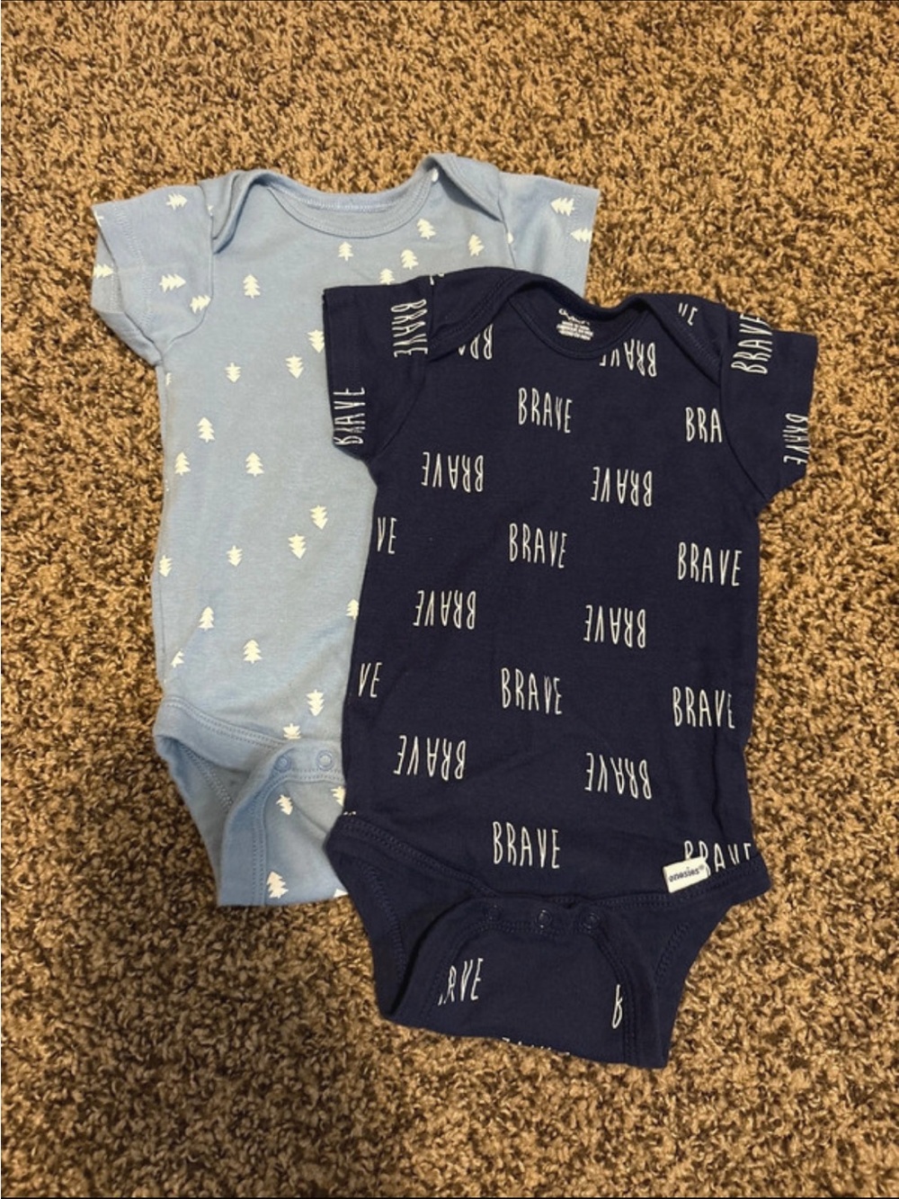 Baby One-Piece Bodysuit Bundle - Light Blue & Navy